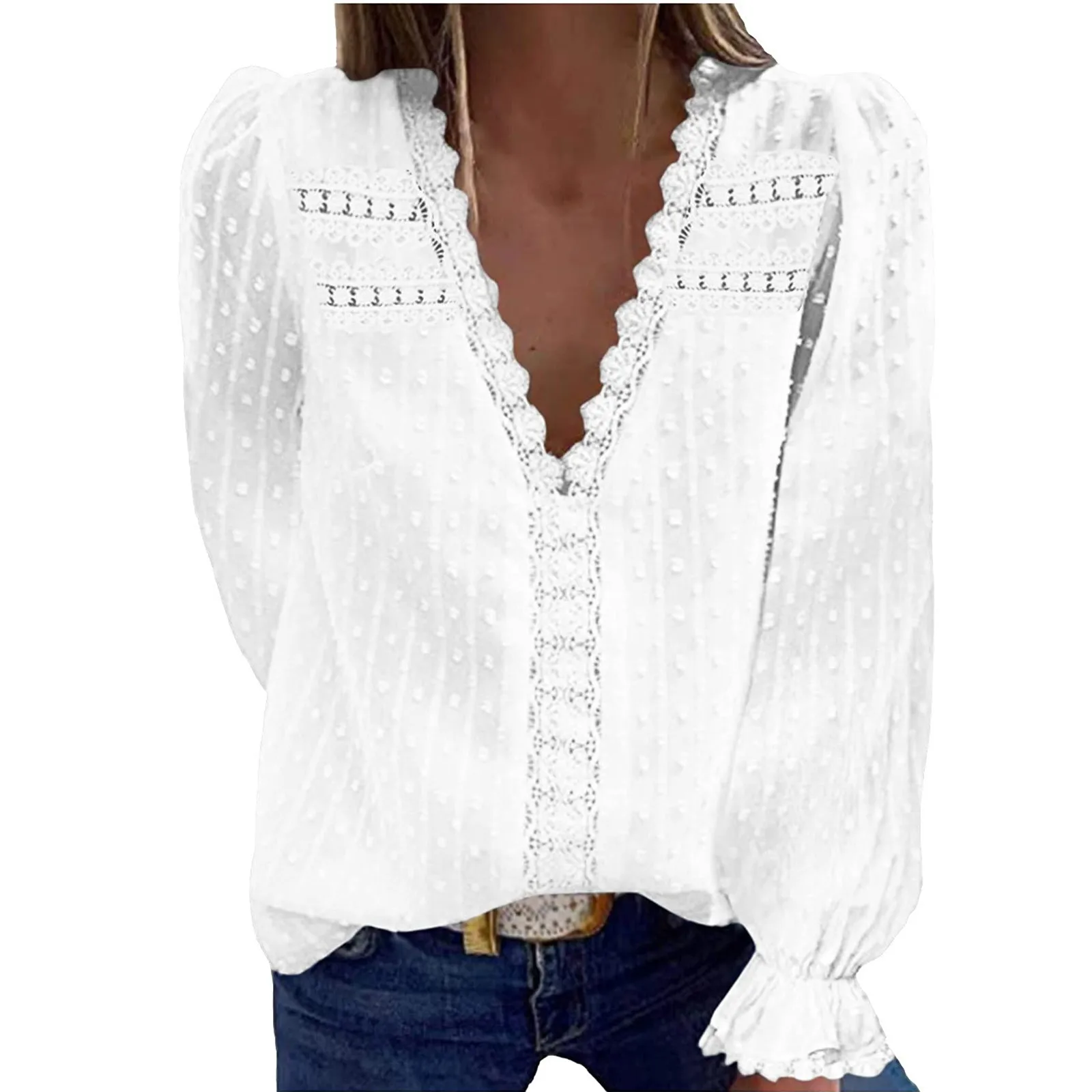 

Solid Color Lace Blouse Women T-Shirts Ladies Autumn Winter Casual Fashion Short Sleeve Dressy T Shirt Tops Summer Trendy blusa