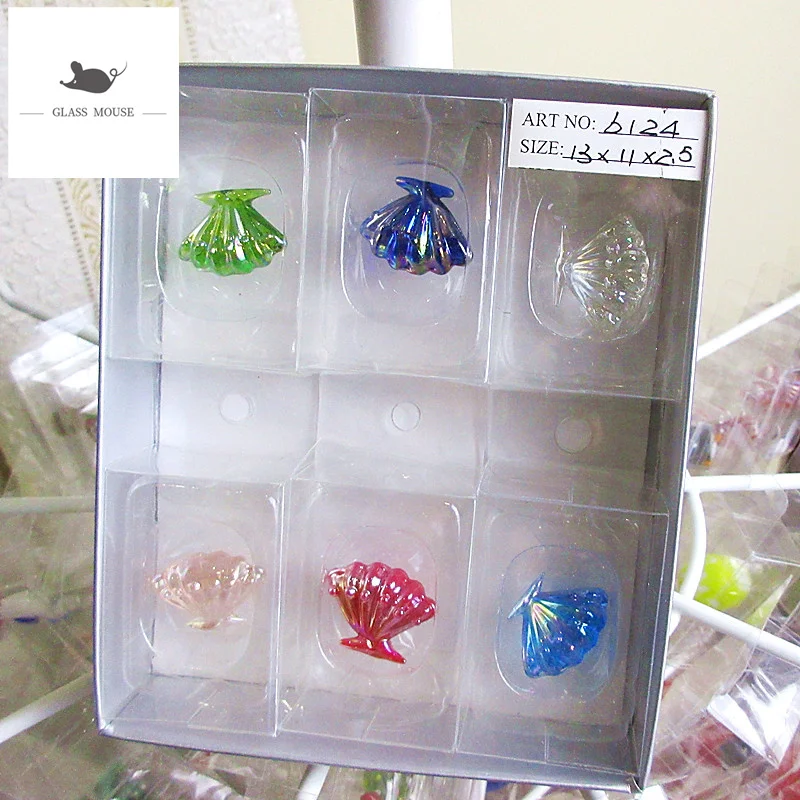 6 шт. декоративная фигурка миниатюрная стеклянная модель лодки украшение для