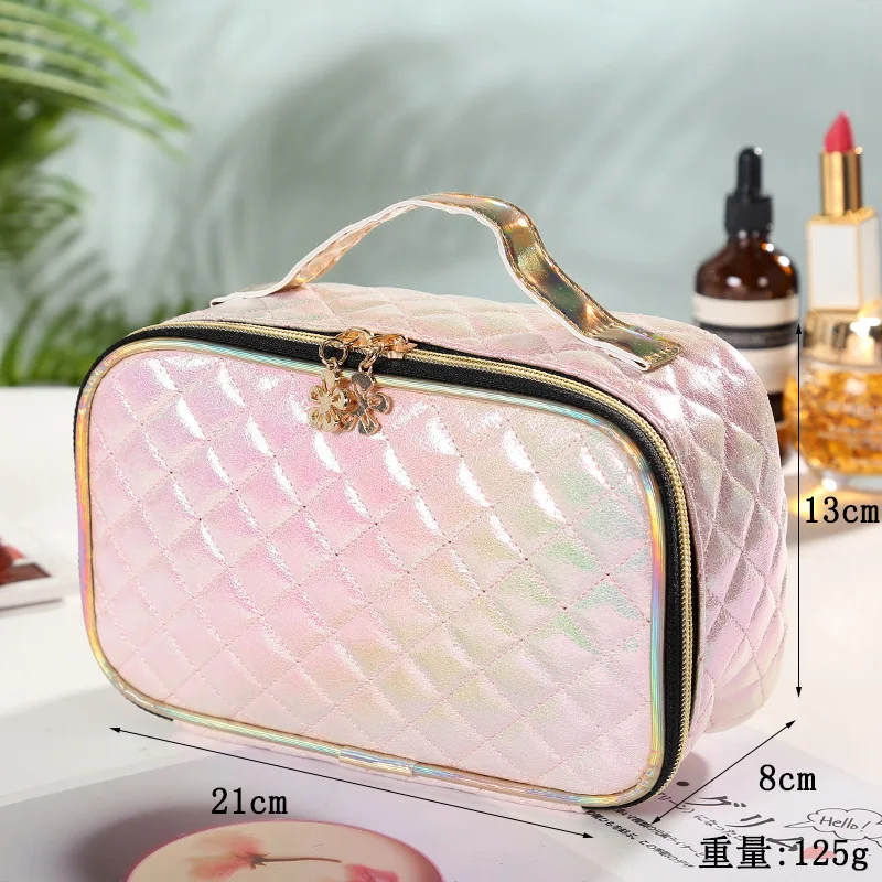 

Multifunctional Women Leather Cosmetic Bag Travel Make Up Necessaries Organizer Zipper Makeup Case Pouch Toiletry Kit Bags