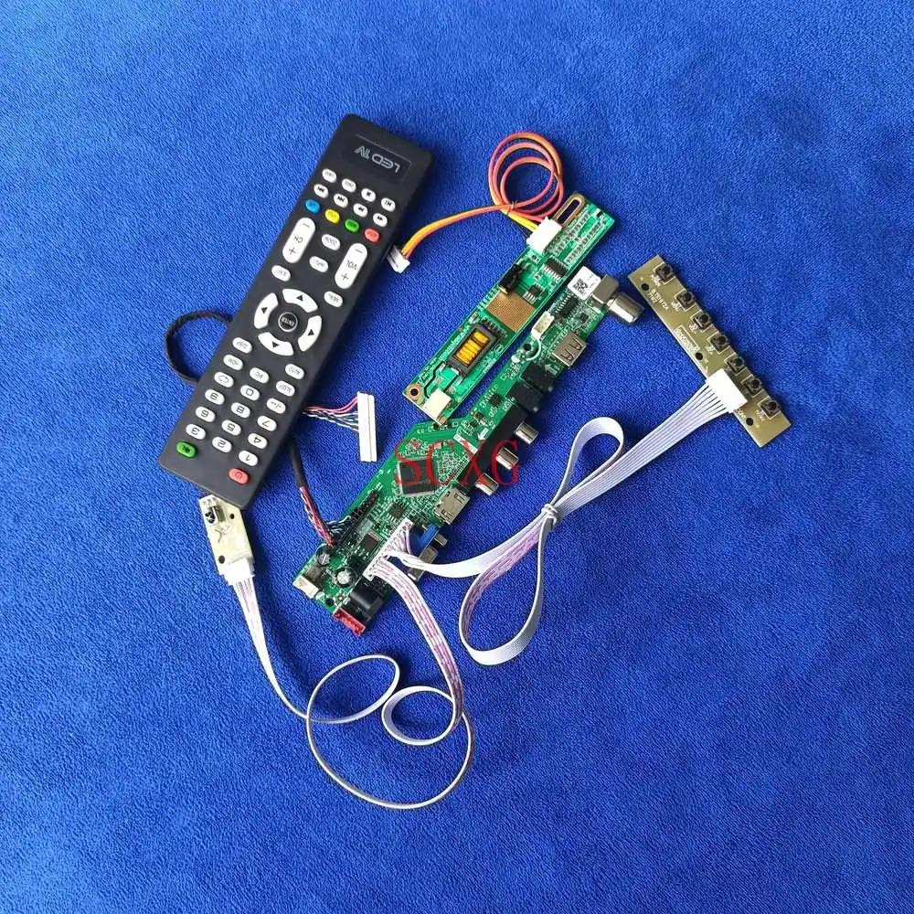 

30 Pin LVDS AV VGA USB HDMI-compatible LCD screen drive board Analog 1-CCFL Fit LQ150X1LBH3/LQ150X1LBK3/LQ150X1LBS2 1024*768 kit