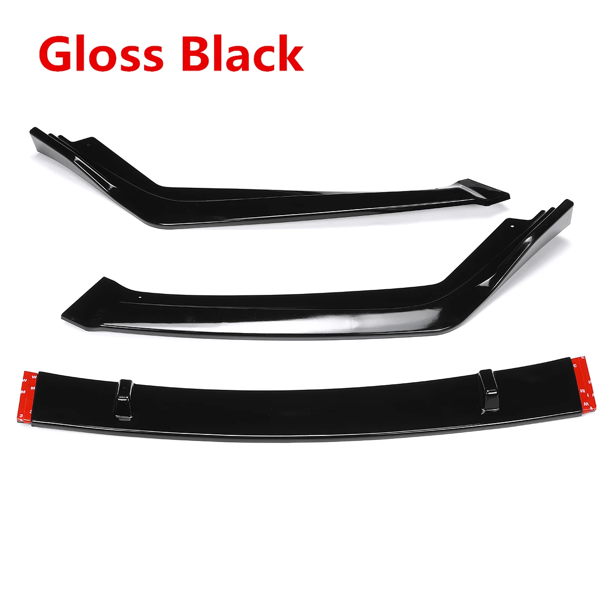 Gloss Black Новинка, 3 шт., автомобильный передний бампер, сплиттер для губ, комплект для тела, спойлер, диффузор, отражатель губ для Honda, для Accord 9-9.5th - Цвет: Gloss Black