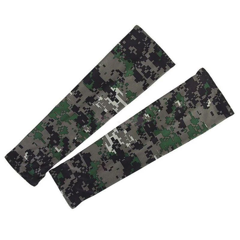 

1 Pair Digital Camouflage Arm Sleeves Sun Shade UV Protection Arm Covers Outdoor Sports Golf Bike Cycling Arm Warmers Sleeves