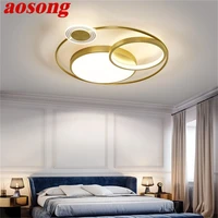 aosong gold ceiling light modern creative nordic lamp fixtures led home for living dining room