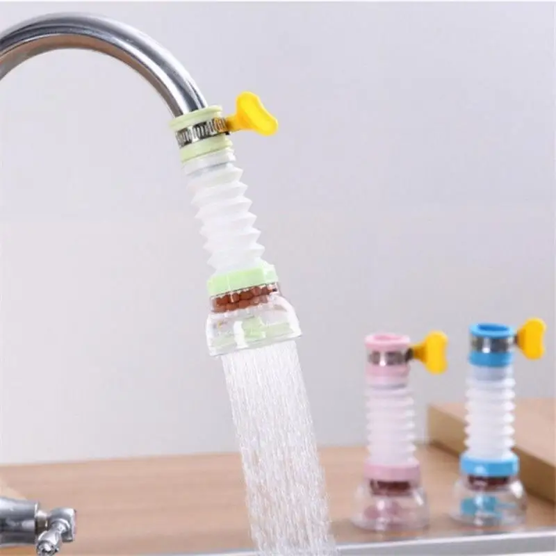 

Faucet Filter Retractable Spout Tap Water Filter Swivel Splash Proof Shower Home Adjustable Water Saver Kitchen Faucet Accessory
