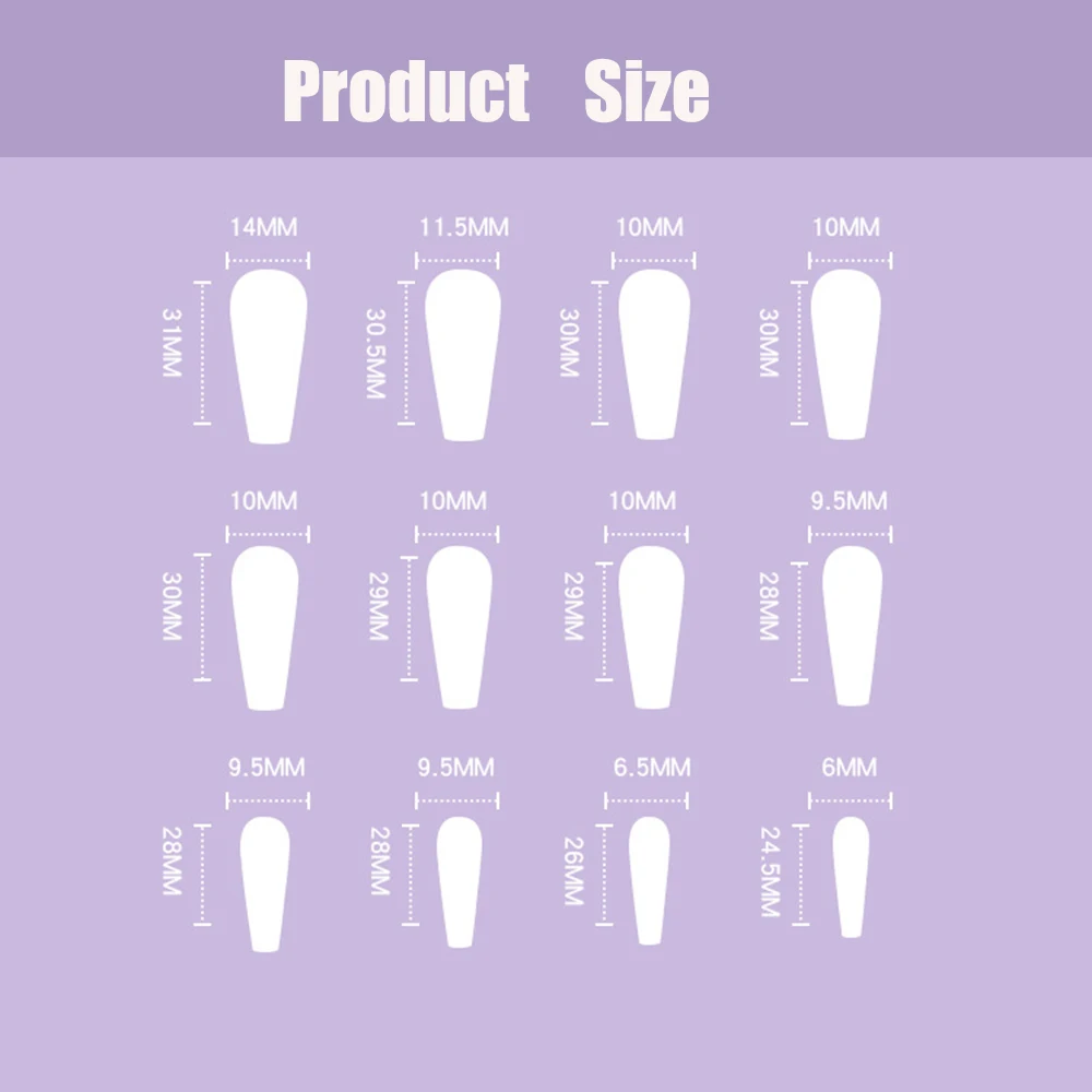 

European Long Coffin Fake Nails Simple Nude Pink Wave Pattern Fingernail Makeup Full Acrylic Ballerina Nail Art Tips 24pcs/Box