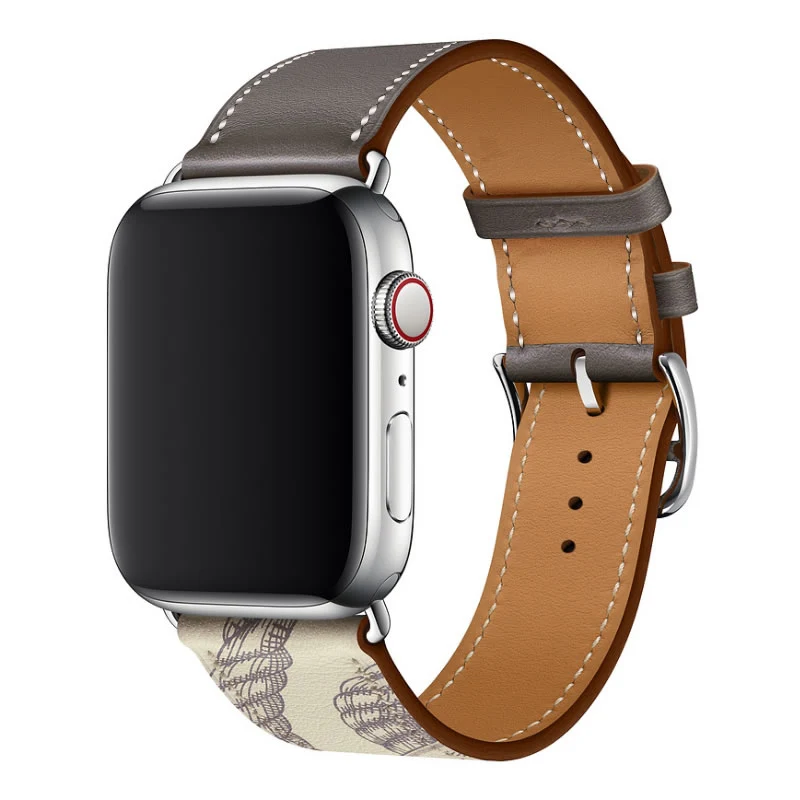 Новый кожаный браслет петля для apple watch series 6 SE 5 4 44/40 мм ремешок iwatch 42 38 серия 3