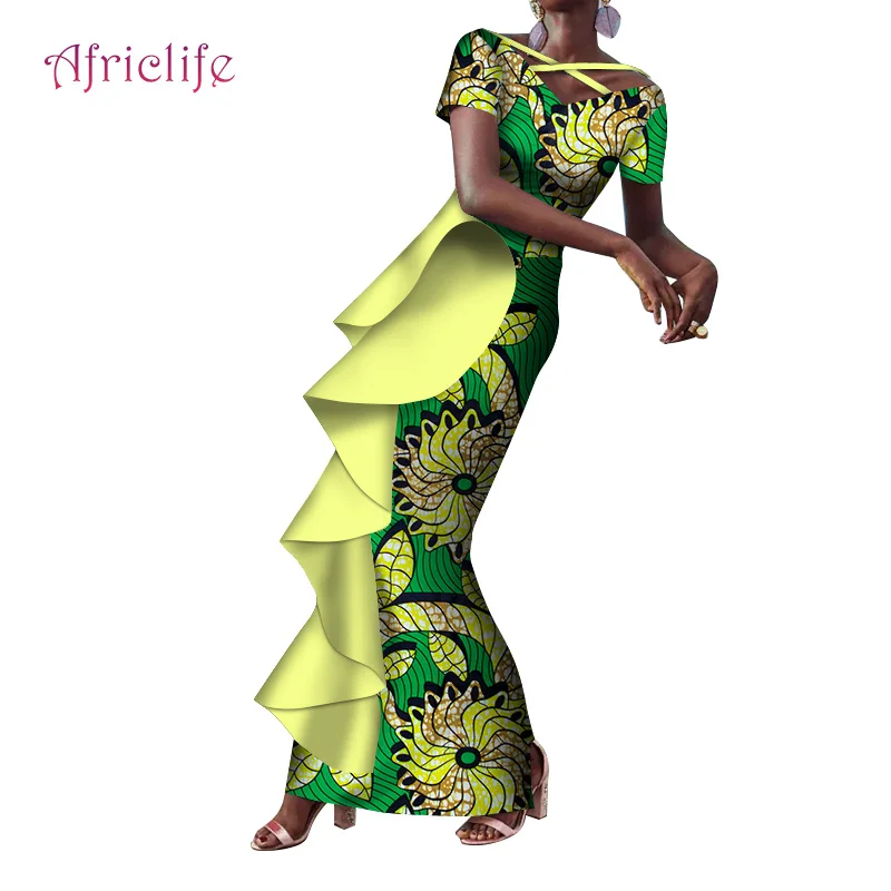 Летние платья с Африканским принтом для женщин одежда Дашики модные женские