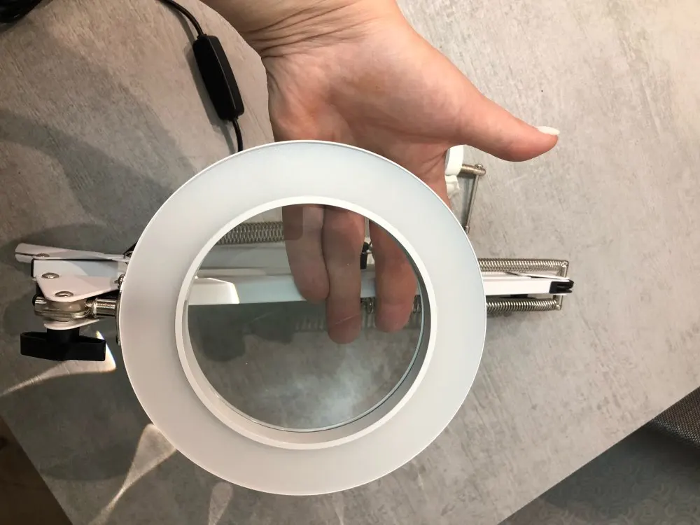 Увеличительное стекло USB 5X скамейки тиски, стол Зажимная Лупа светодиодный свет Гибкая Настольная лампа для чтения рабочего освещения