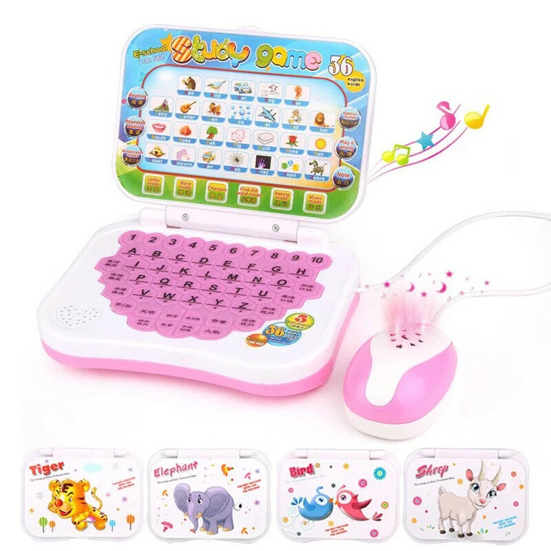 

2020 Foldable Chinese English Learning Computer Laptop Baby Kids Toy Gifts