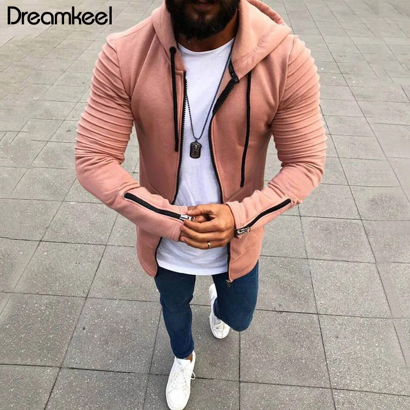 Мужская однотонная мужская верхняя одежда на молнии модель 2018 года пальто весну