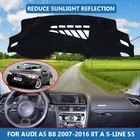 Анти-скольжения Анти-УФ коврик приборной панели крышки Панель Dashmat защиты ковровых покрытий для Audi A5 B8 2007-2016 8T-S-line S5 аксессуары