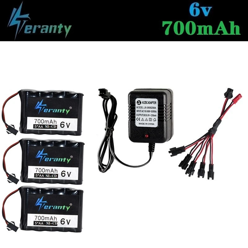 Teranty power 6v 700mah NICD аккумулятор и 6v зарядное устройство для радиоуправляемой игрушечной машины лодки пистолет Танк грузовик поезда радиоуправляемая игрушка модель 6v Ni-CD батарея - Цвет: Фиолетовый