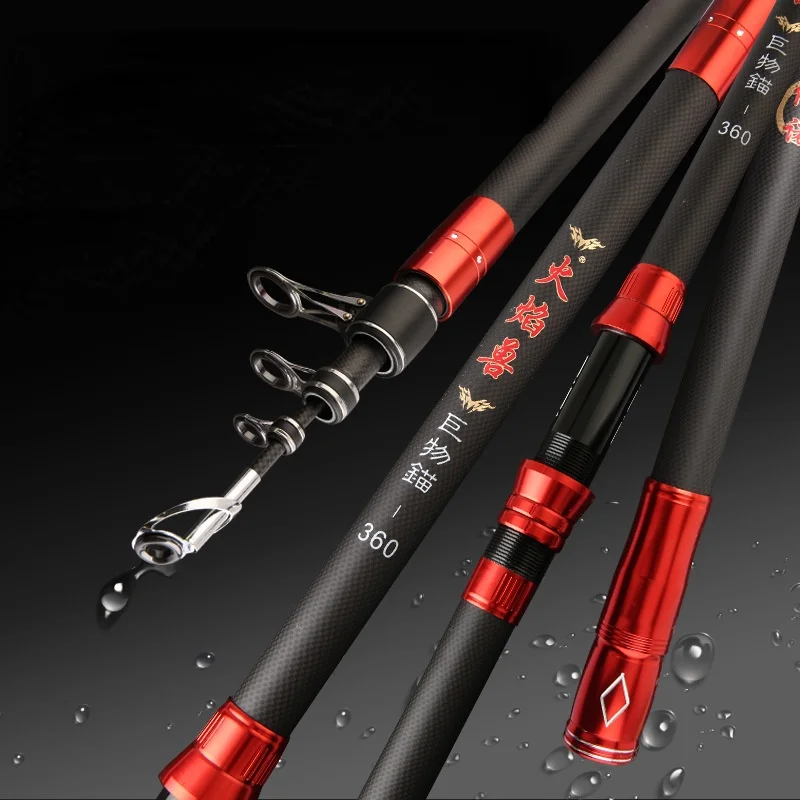 Enlarge Ultra Light Fishing Rods Spinning Saltwater Carp Winter Fishing Rods Carbon Fiber Black Predator Wedkarstwo Karpiowe Equipment