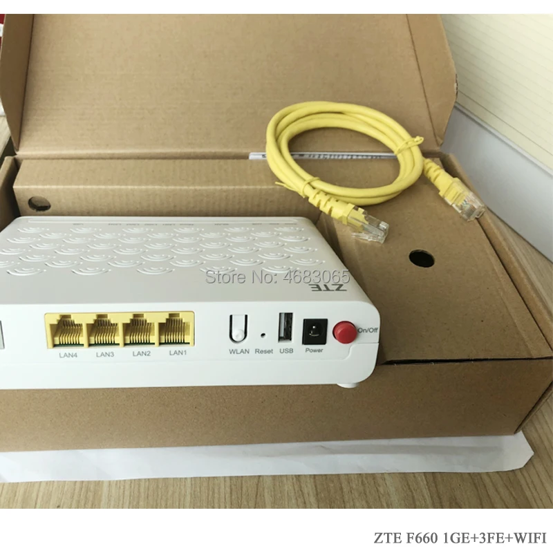 Оригинальный ZTE F660 6 0 zte zxhn gpon ont onu 1GE 3FE с Wi Fi волоконно оптический модем