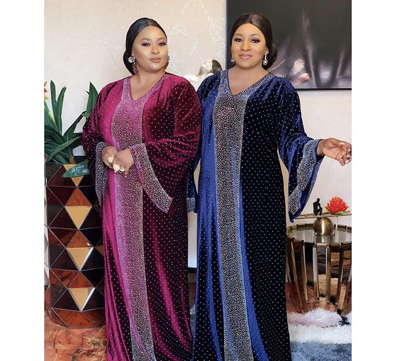 Женское платье в африканском стиле tilapia длинное макси с длинным рукавом со