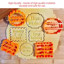 4 шт. формы для печенья с грубыми высказками со словами забавными необработанными фразами формочки