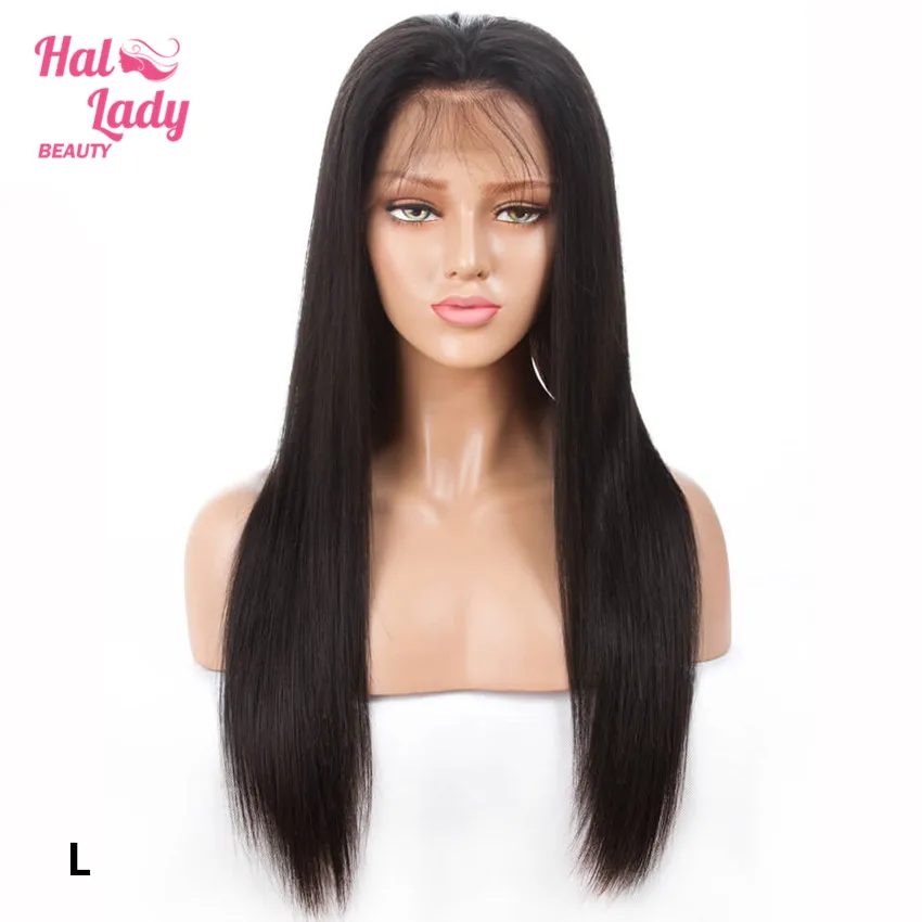 Halo Lady Beauty 13*4 кружевные передние человеческие волосы парики preprucked бразильская
