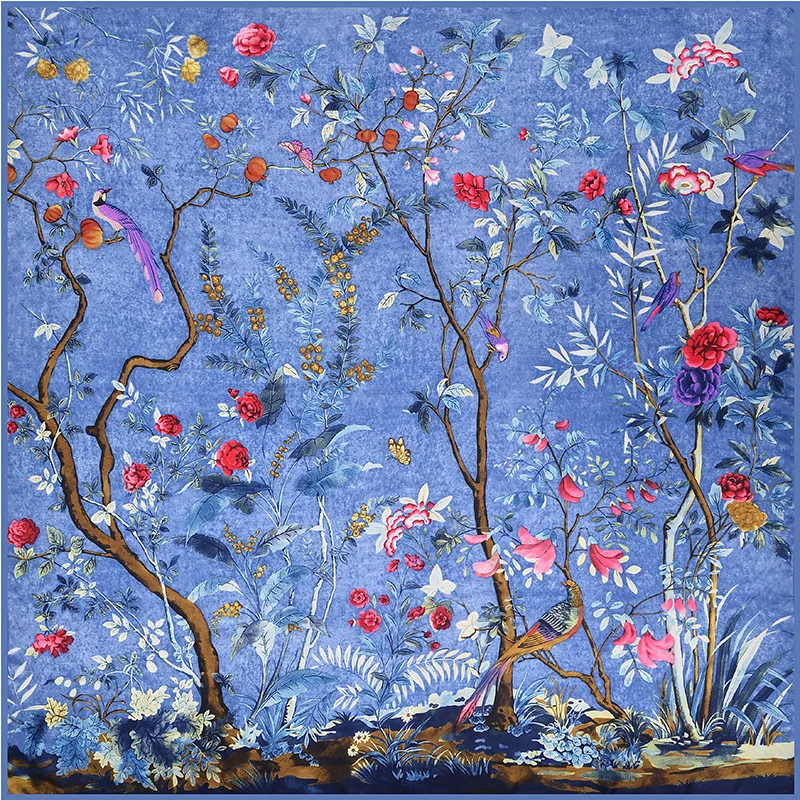 Новое поступление саржевый Шелковый квадратный шарф для женщин 100% натуральный