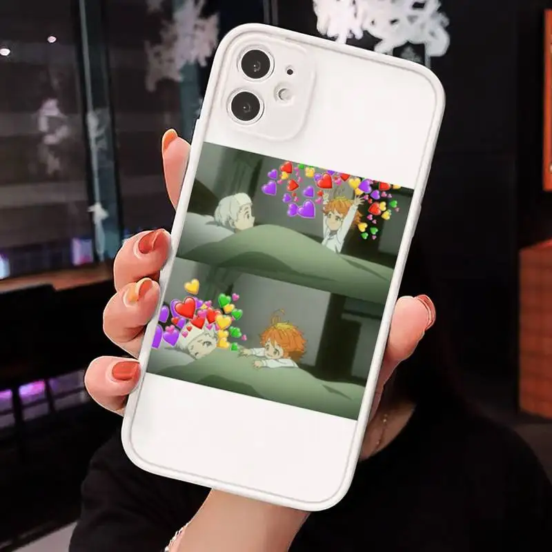

anime The Promised Neverland Phone Case Matte Transparent for iPhone 7 8 11 12 s mini pro X XS XR MAX Plus cover funda