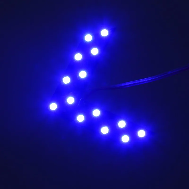 2 шт. 14LED универсальные лампочки со стрелками для автомобильного зеркала заднего