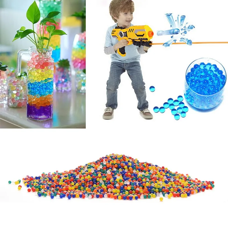

100g Multicolor Pearl Shaped Hydrogel Crystal Soil Water Beads Gel Mud Grow Jelly Balls For Flower/Wedding/ Home Decoration