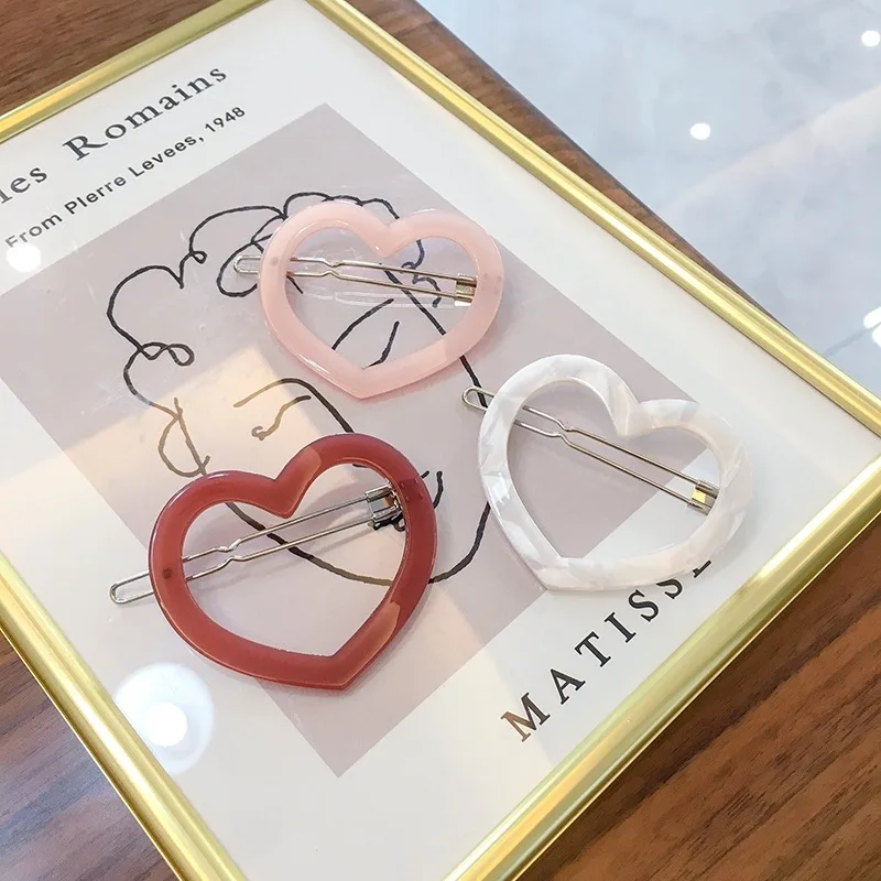 Шпилька для волос в Корейском стиле с изображением сердца янтарного леопарда| |