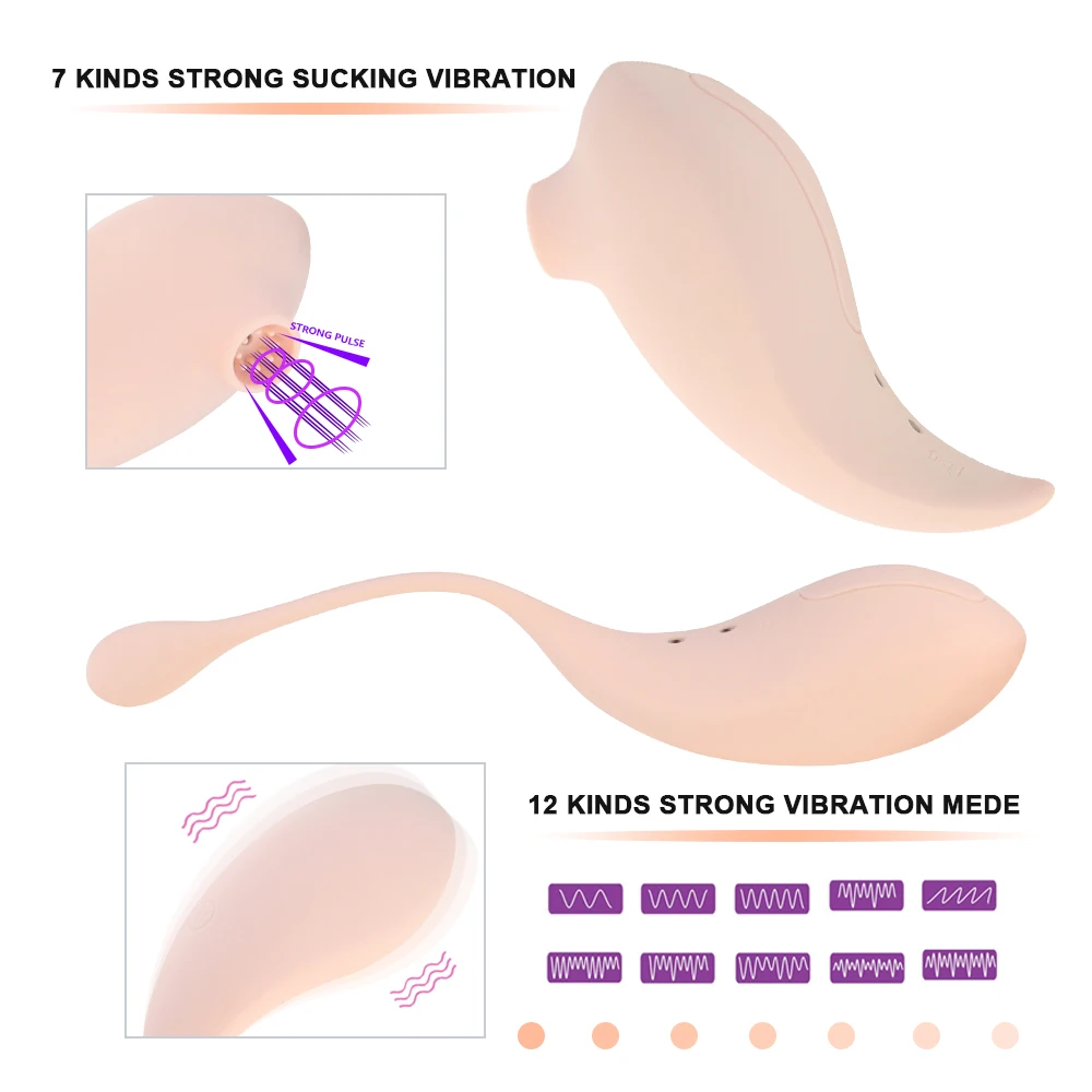 

Dual Vibration Sucker Kegel Balls Sex Toy for Women Remote Control Vagina Massage Nipple Clitoris Sucker G-spot Stimulation Eggs