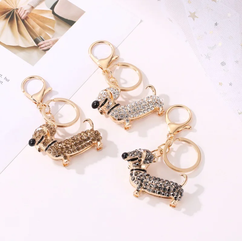 Модные цепочки для ключей стразы автомобильного чехла золотого цвета из