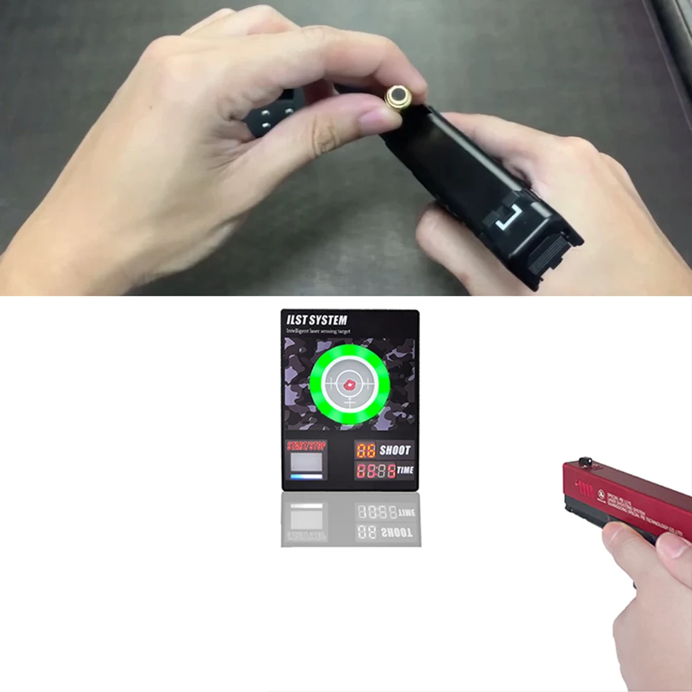 

Лазерная тренировочная мишень для выстрела J10C, реальный звук пистолета, подходит для лазерной пули 9 мм. 38 Супер. 223 Rem .380 ACP .40 S & W .45 ACP