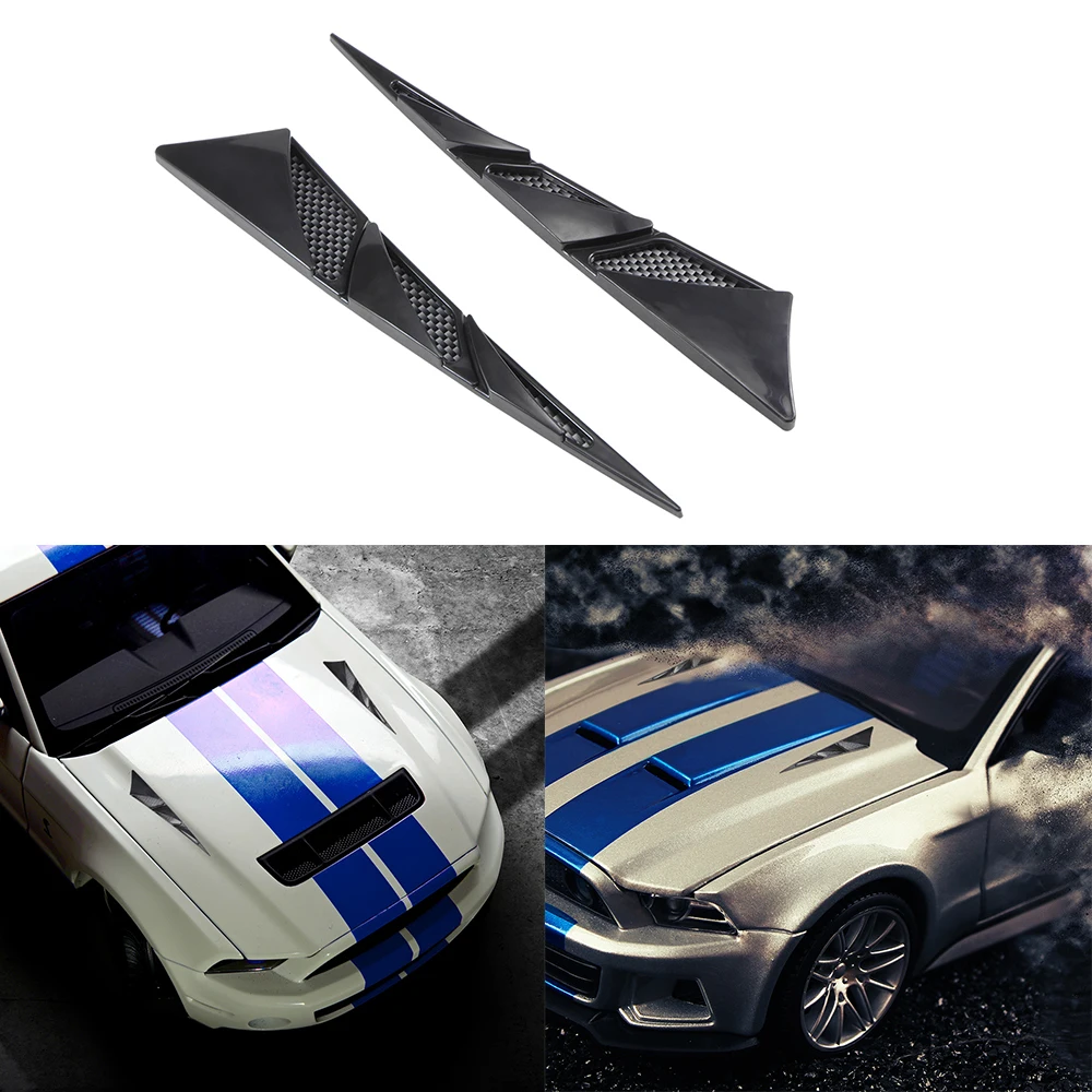 Наклейки на капот автомобиля черные универсальные боковые воздухозаборные