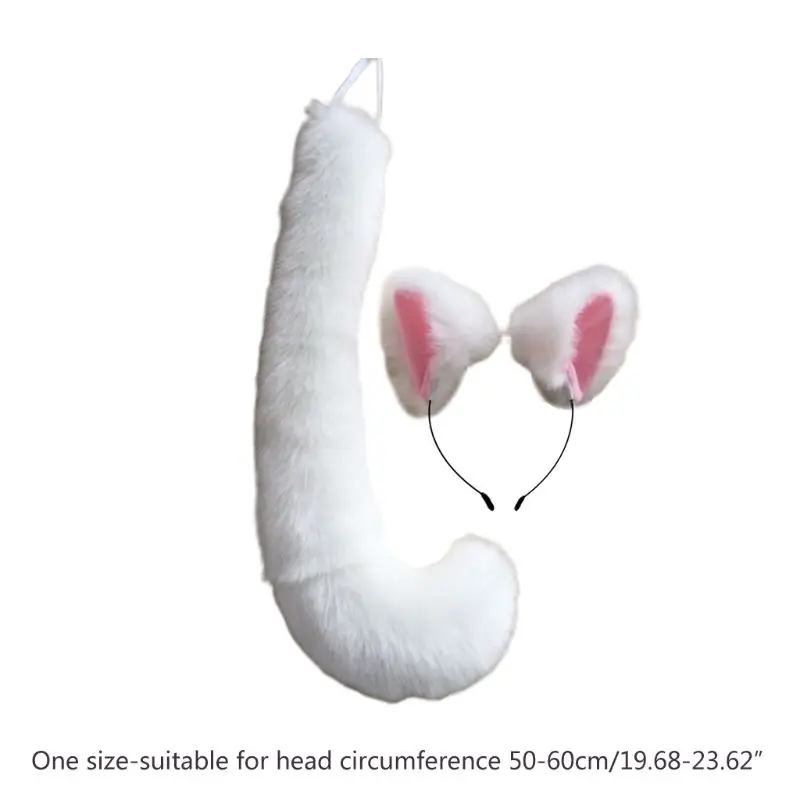 Однотонный плюшевый костюм в стиле аниме для косплея кота и волка бандана с