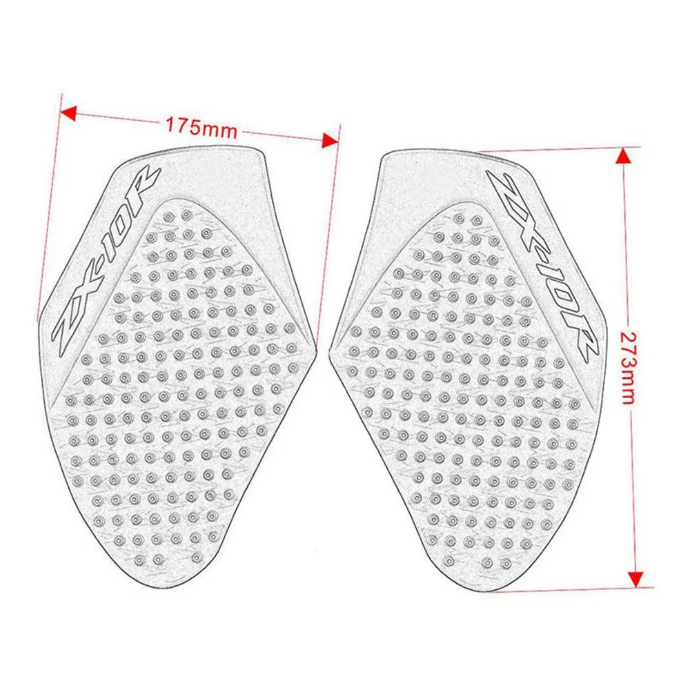 

Tank Gas Pad Knee Fuel Side Grips Protector For Kawasaki ZX10R 2011-2016