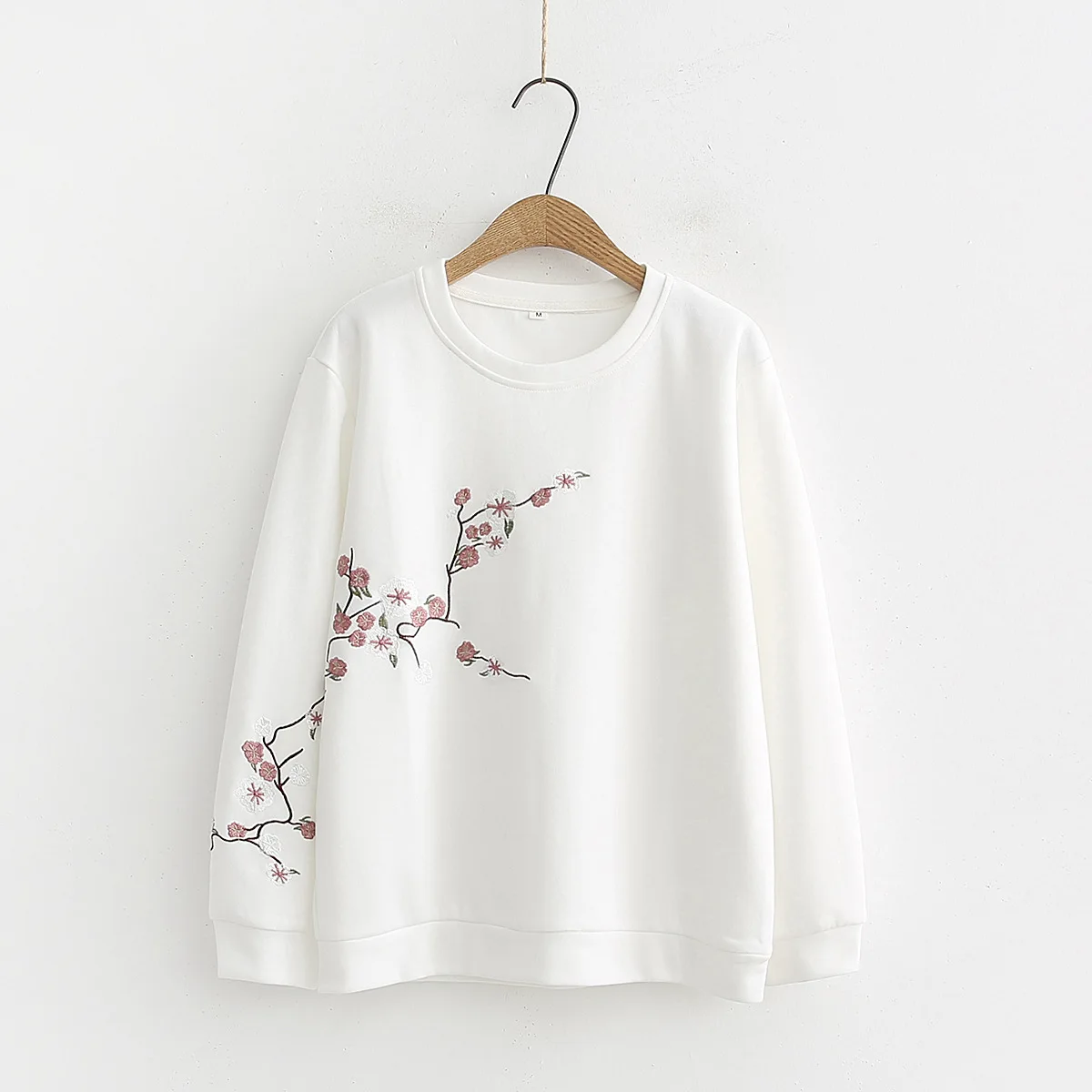 Женские Новые Осенние хлопковые свитшоты повседневные сливовые с круглым