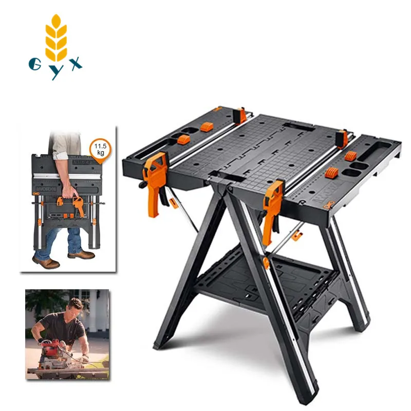 

multifunctional work tool table WX051 mobile portable woodworking surgical table sawing machine folding tool safe and durable