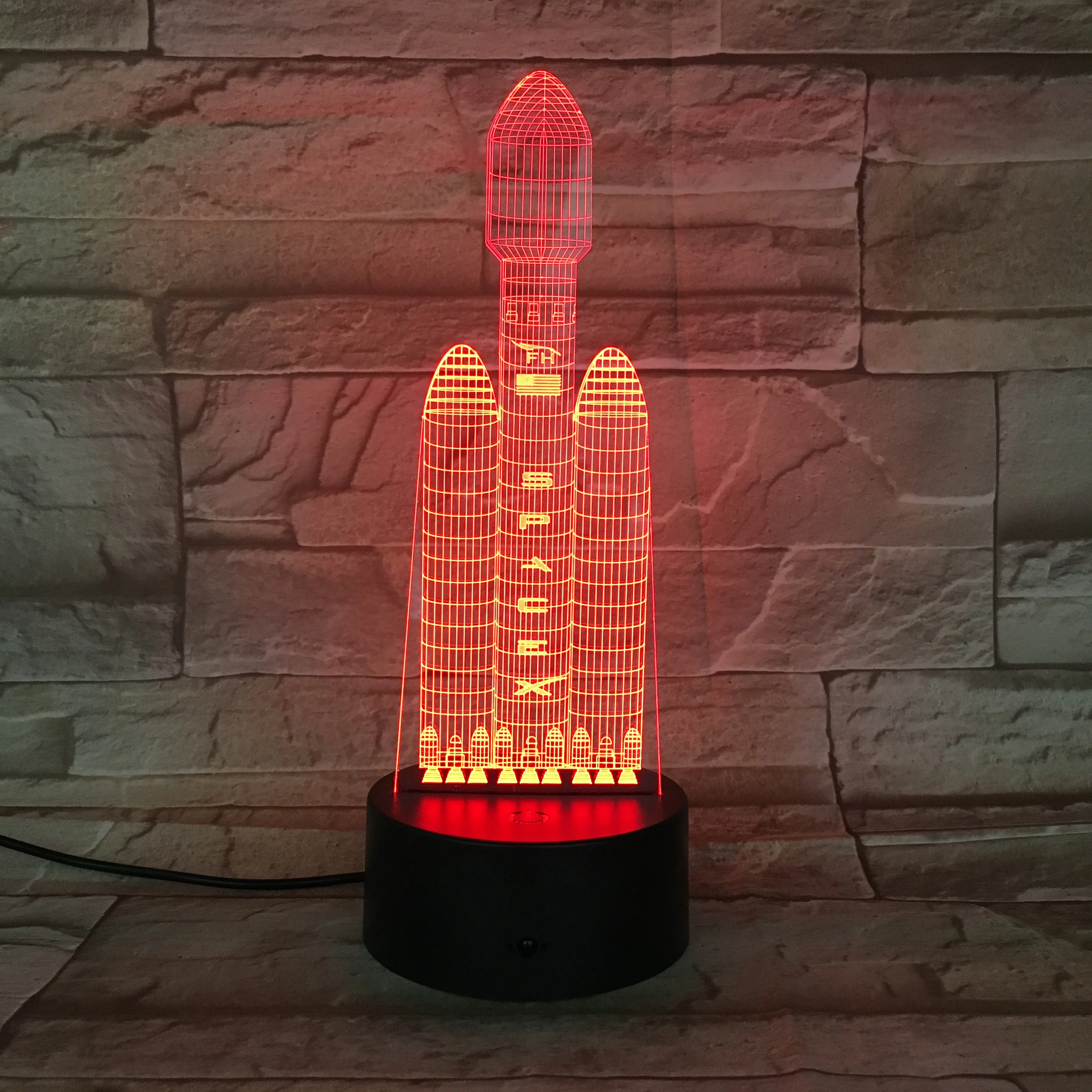VCity астронавт ракета 3D USB светодиодный ночник Иллюзия голограммы Оригинальная лампа подарок для детей друзей дома спальня спальный Декор