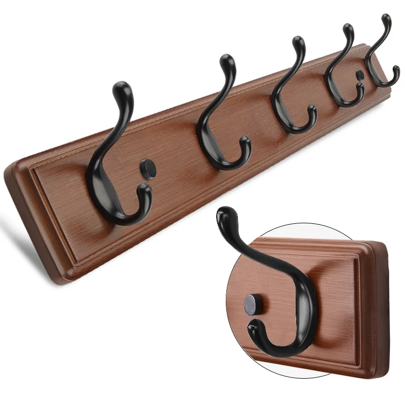 

100% Bamboo Wall Hanging Hooks Clothes Hanger Wall-Mounted Coat Rack Bedroom Furniture Wall Organizing Hook