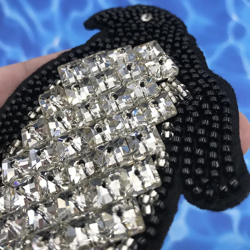 Стразы из бисера с нашивкой Пингвин для одежды пришиван на аппликации одежда