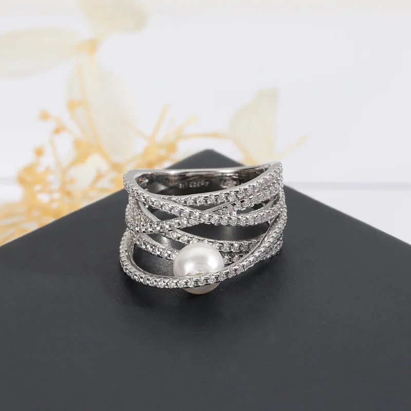 

Кольцо из серебра s925 пробы, новый продукт из сентябра, кольцо из нескольких колец с внутренним жемчугом, женское классическое кольцо, Подаро...