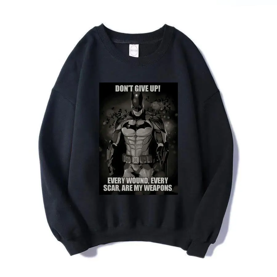 Зимние мужские и женские флисовые толстовки толстовка пуловер Бэтмен модная