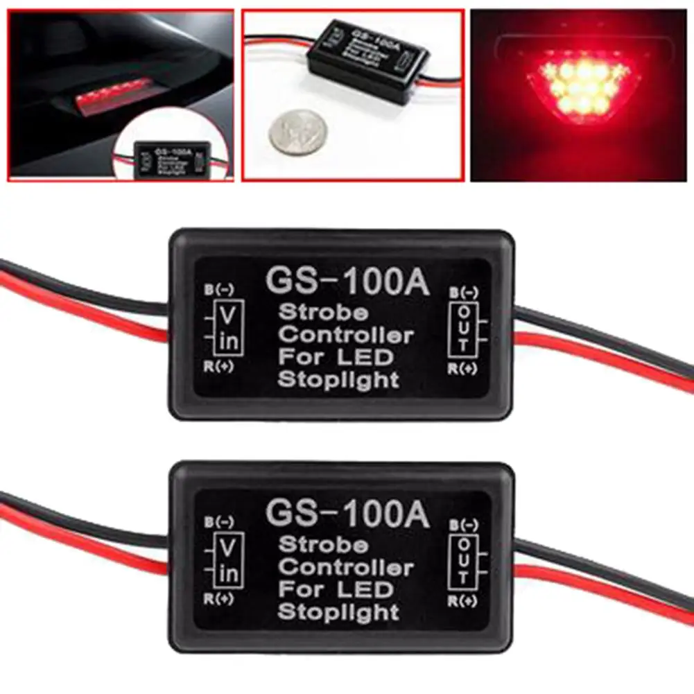 

GS-100A Car Auto Motorcycle LED Stop Brake Light Lamp Strobe Controller Module