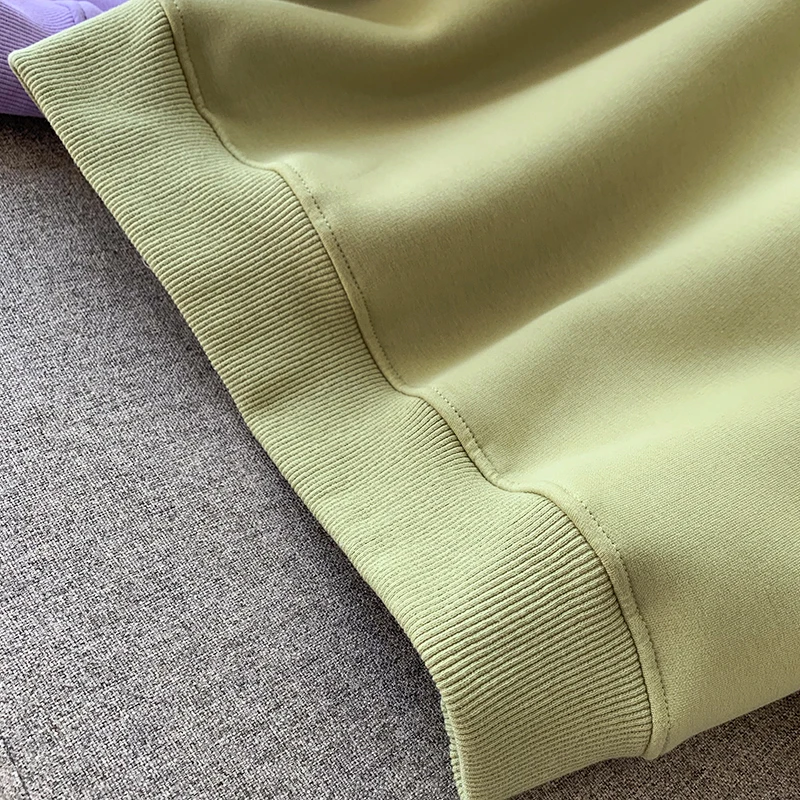 Женский свитшот с круглым вырезом зимний надписью модель 1222-126 в Корейском стиле