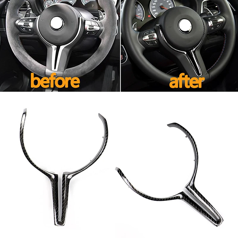 Внутренняя накладка на руль автомобиля отделка из настоящего углеродного