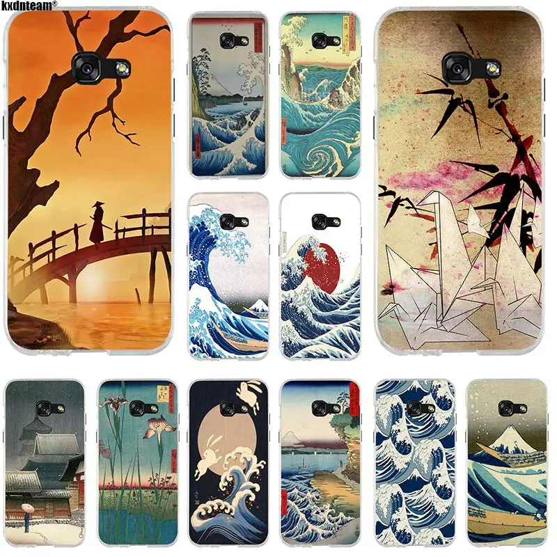 Полностью большая волна Kanagawa Япония приливная вода Мягкий мобильный чехол для
