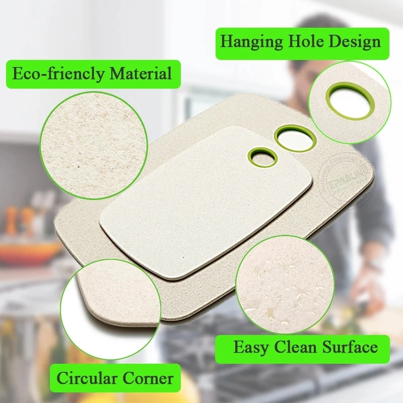 Доска разделочная YMEEI из пшеничной соломы 2 шт. | Дом и сад