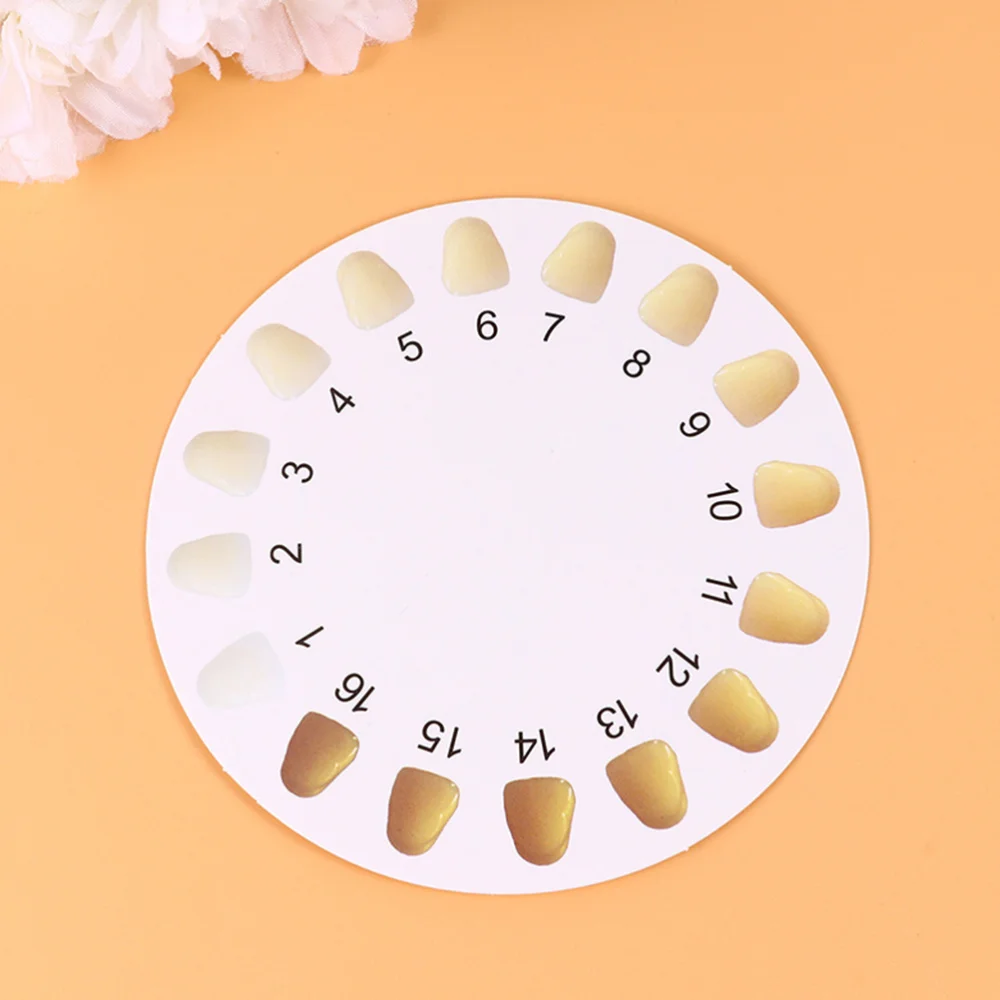 

40pcs Whitening Color Round Shape Teeth Whitening Color Guide Cards