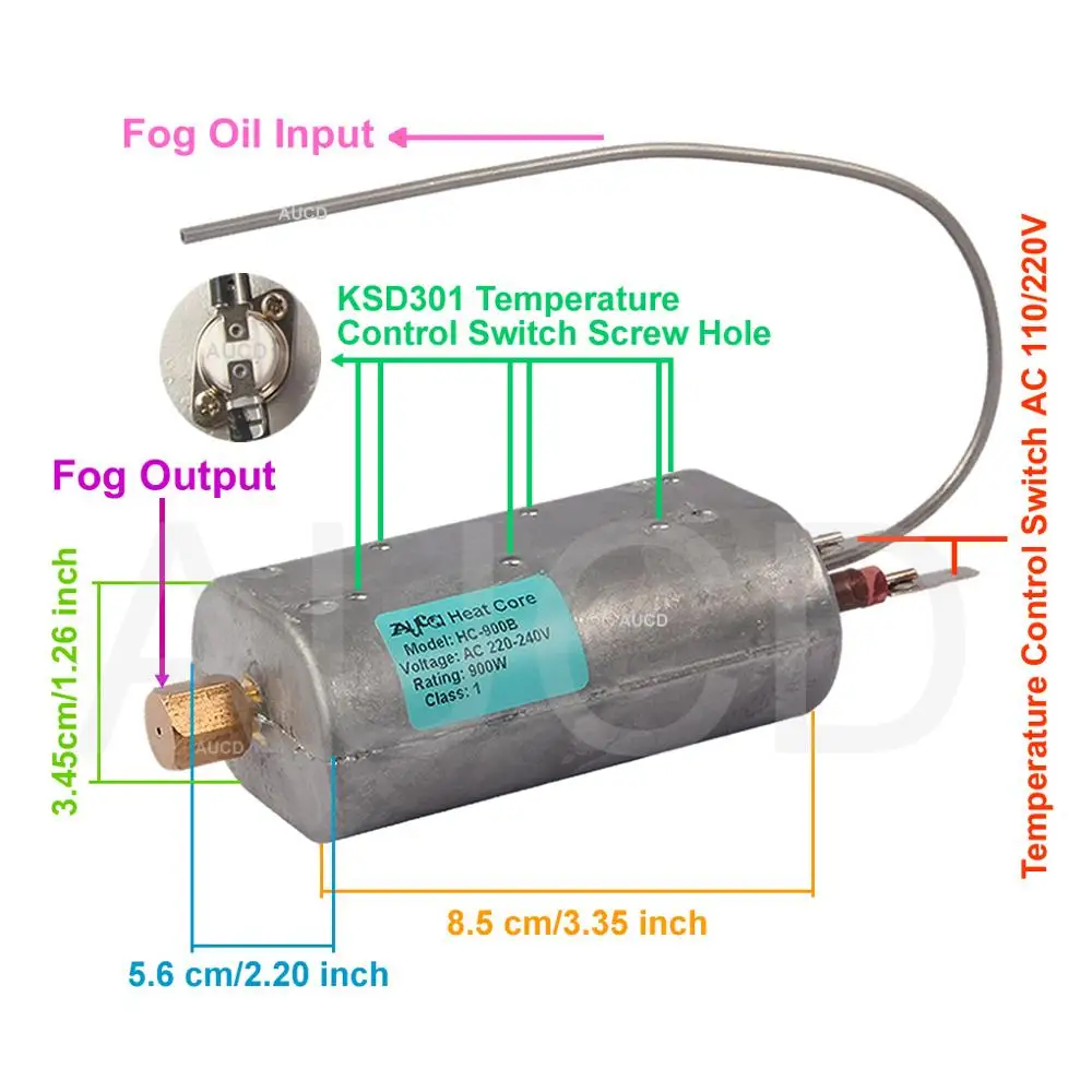 400 Вт сердечник нагревательного стержня для домашней дезинфекции распылитель