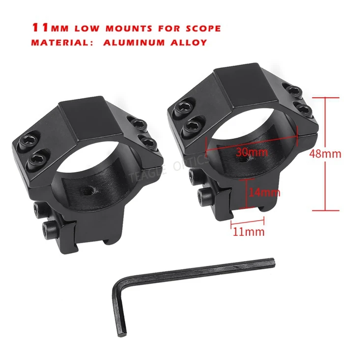 TEAGLE ED 1-8x24 IR Lange Eye Relief охотничий прицел тактический оптический прицел Verlichte Red Rifle Scope fit 30-06 308 AR1 - Цвет: 11MM(LOW)