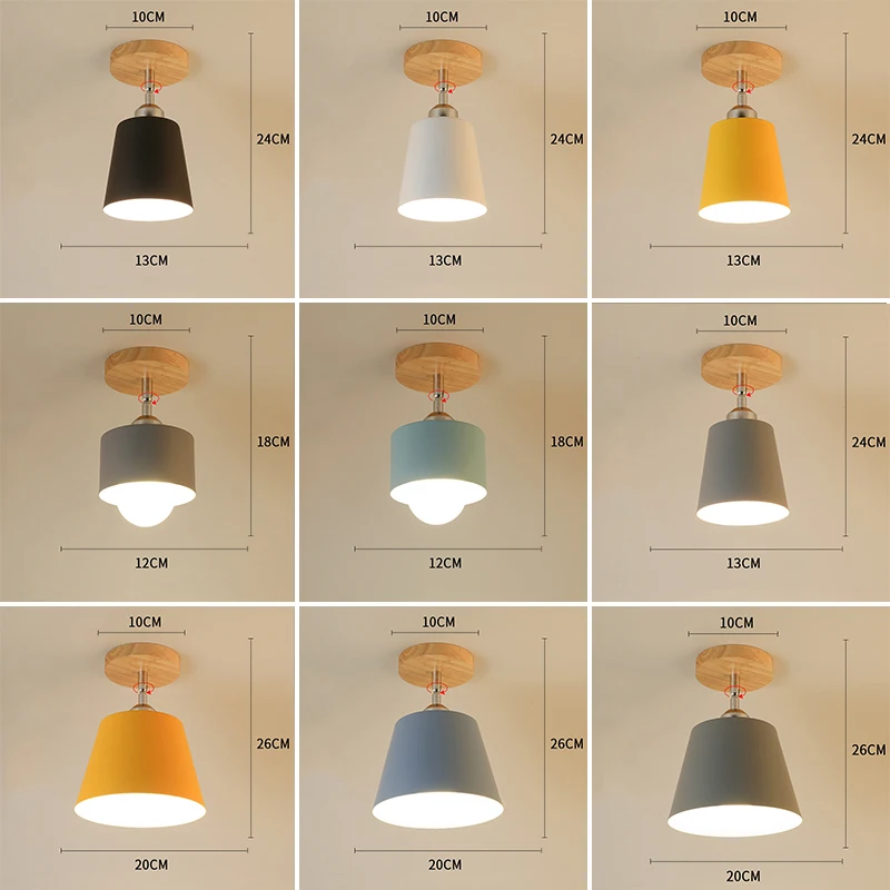 

Led Ceiling Light Modern Wood Ceiling Lamp Vintage Plafondlamp Living Room Colorful E27 Plafonnier Lamparas Techo Deckenleuchten
