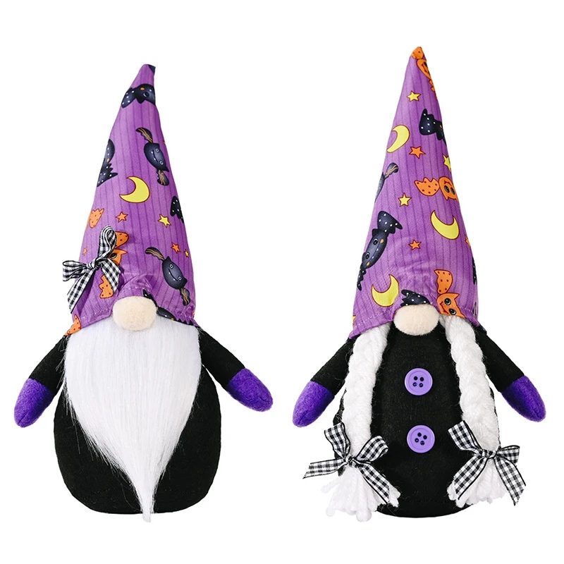

Halloween Gnome Holiday Decoration - Handmade Tomte Plush Gnomes, Swedish Plush Doll, Tabletop Ornaments Home Decor