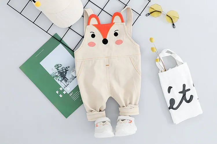 Toddler Girls New Spring Autumn Clothing Set Kids Striped Long Sleeve T-shirt+bib Cartoon Pants 2pcs Baby Boys Outfits | Детская одежда